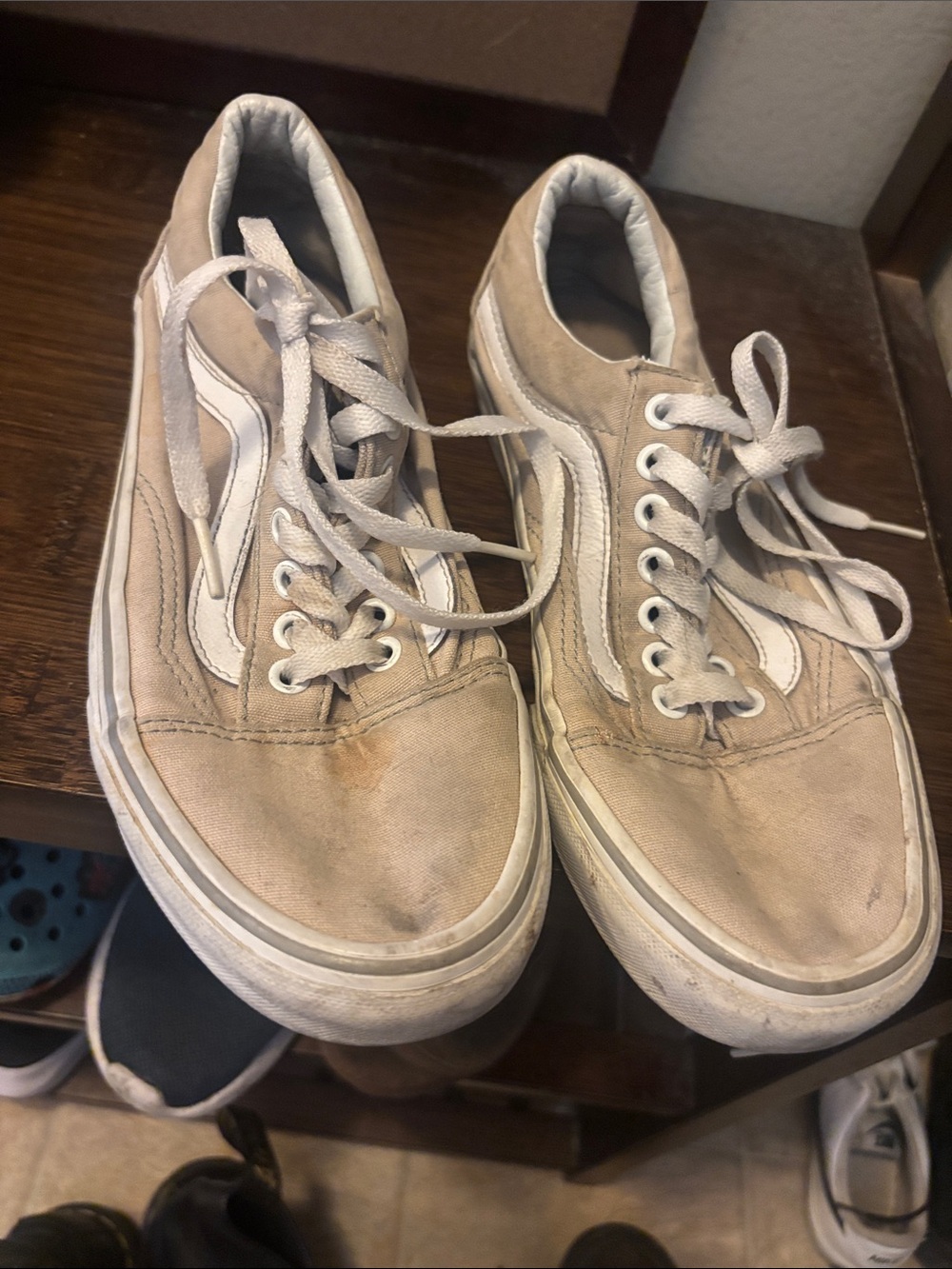 Men's Casual Low-Top Canvas Sneakers in Beige
